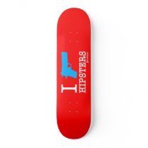 Hoodman "I Shoot Hipsters" Red Skateboard Decks