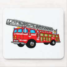 Hook and Ladder Fire Engine Mouse Pads