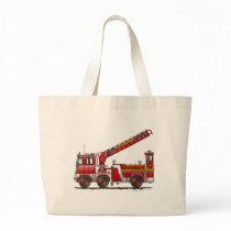 Hook and Ladder Fire Truck Tote Bags
