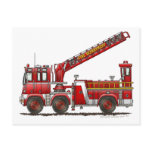 Hook and Ladder Fire Truck Post Cards