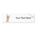 Hook 'em Hand Sign Gesture bumper stickers