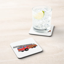Hook & Ladder Red Fire Engine Drink Coasters