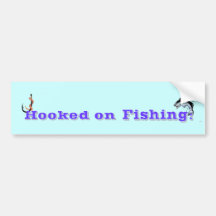Hooked on Fishing Bumper Stickers