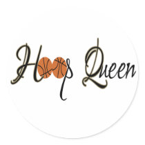 Hoop Queen Round Sticker