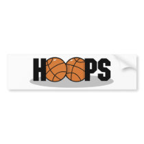 Hoops basketball bumper sticker