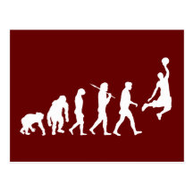 Hoops Basketball slam dunk evolution basketball Postcard