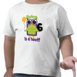 Hoot Owl 6th Birthday T-shirts and Gifts