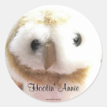 Hootin' Annie Round Stickers
