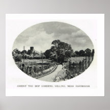 Hop gardens, Selling, Faversham Print