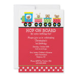 Hop on Board Birthday Train Invitation