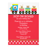 Hop on Board Birthday Train Invitation