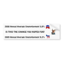 HOPE AND CHANGE BUMPER STICKER