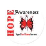 Hope Awareness HEART DISEASE Round Sticker