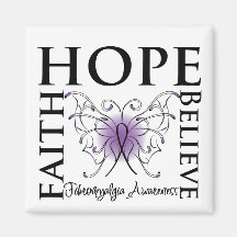 Hope Believe Faith - Fibromyalgia Magnet