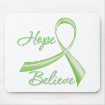 Hope Believe Non-Hodgkin's Lymphoma Mousemat