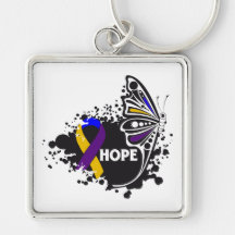 Hope Bladder Cancer Butterfly Key Chain