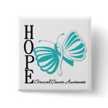 Hope Butterfly Cervical Cancer buttons