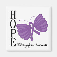 Hope Butterfly Fibromyalgia Fridge Magnet