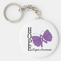 Hope Butterfly Lupus Key Chains