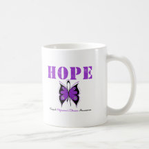 Hope Butterfly Purple Ribbon Alzheimer's Disease Mug