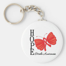 Hope Butterfly Stroke Awareness Key Chain
