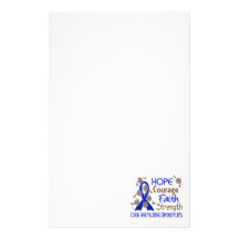 Hope Courage Faith Strength 3 Ankylosing Spondylit Customized Stationery