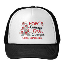 Hope Courage Faith Strength 3 Diabetes Trucker Hat