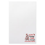 Hope Courage Faith Strength 3 Juvenile Diabetes Personalized Stationery