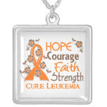 Hope Courage Faith Strength 3 Leukemia Necklaces