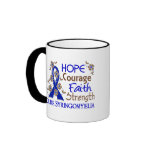 Hope Courage Faith Strength 3 Syringomyelia mugs