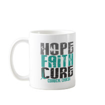 HOPE FAITH CURE CERVICAL CANCER COFFEE MUG