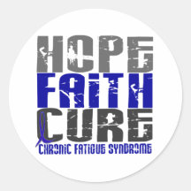 Hope Faith Cure CFS Chronic Fatigue Syndrome Round Sticker