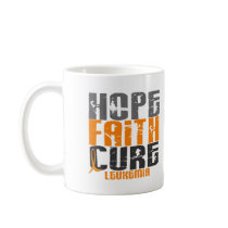 HOPE FAITH CURE LEUKEMIA T-Shirts & Apparel Mug