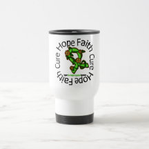 Hope Faith Cure NonHodgkins Lymphoma Flower Ribbon Coffee Mugs