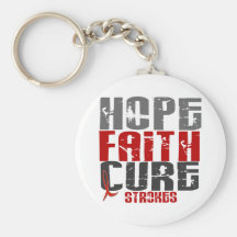 Hope Faith Cure Stroke 1 Key Chain