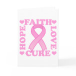 Hope Faith Love Cure Greeting Card