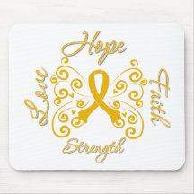 Hope Faith Love Strength Appendix Cancer Mousepads