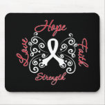 Hope Faith Love Strength Lung Cancer mousepads
