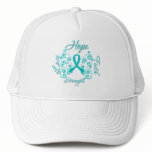 Hope Faith Love Strength Ovarian Cancer hats