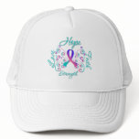 Hope Faith Love Strength Thyroid Cancer hats
