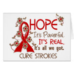 Hope Flower Ribbon Strokes Cards