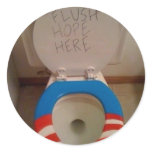 Hope-Flush Hope Toilet stickers