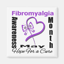 Hope For a Cure - Fibromyalgia Awareness Month Refrigerator Magnets
