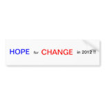 HOPE for CHANGE in 2012 Bumper Sticker