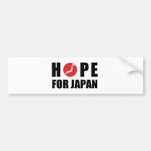 Hope for Japan - Earthquake & Tsunami Victims Bumper Sticker