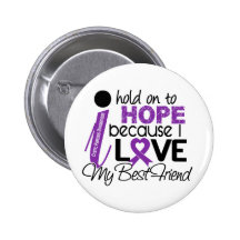 Hope For My Best Friend Cystic Fibrosis Pinback Buttons