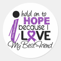 Hope For My Best Friend Cystic Fibrosis Stickers