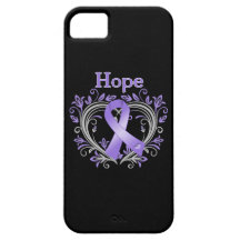 Hope Heart Floral Ribbon Hodgkin's Lymphoma iPhone 5 Cover