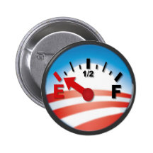 Hope is on Empty - Anti Barack Obama Pinback Button