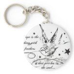Hope is the Thing With Feathers keychains